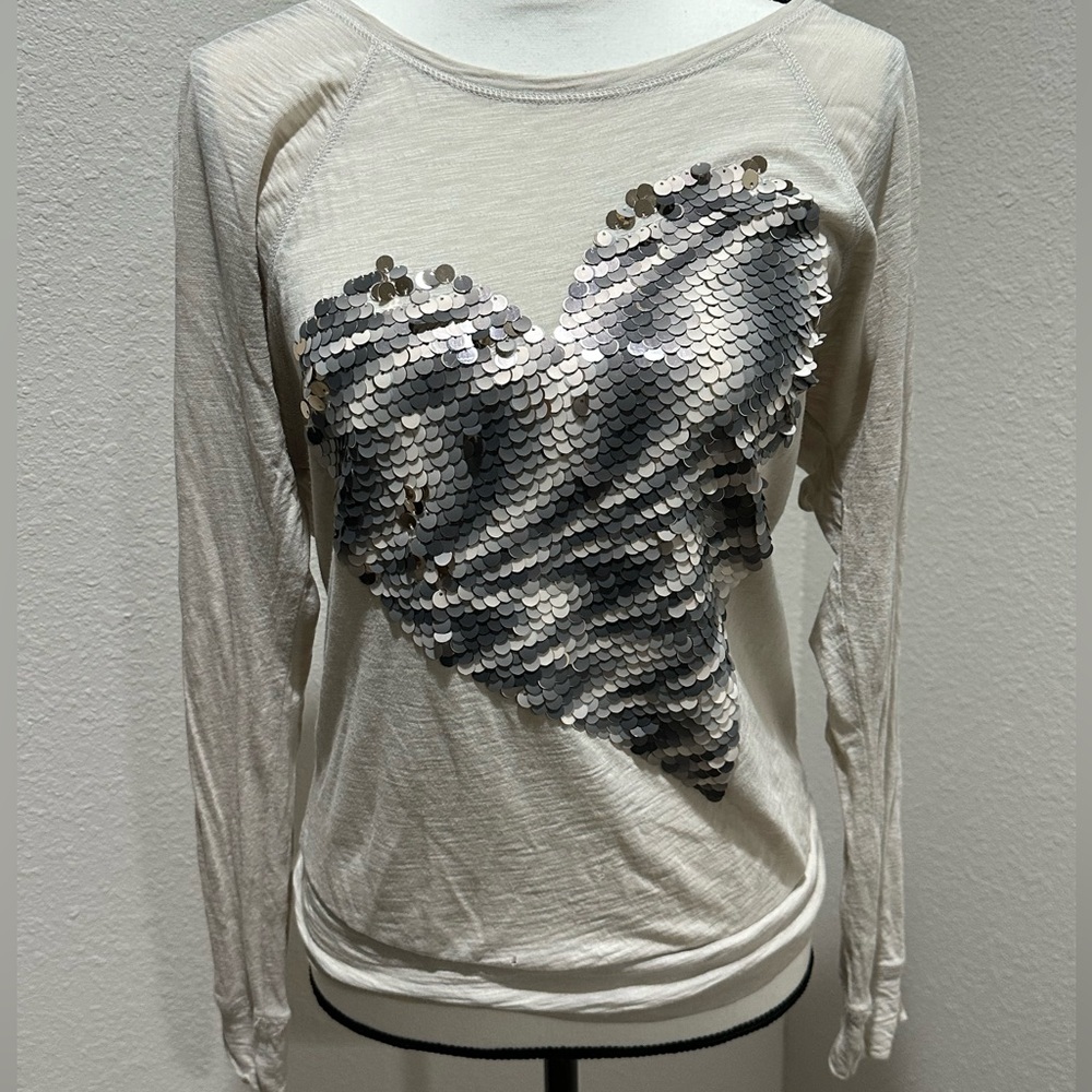 Cream Heart blouse